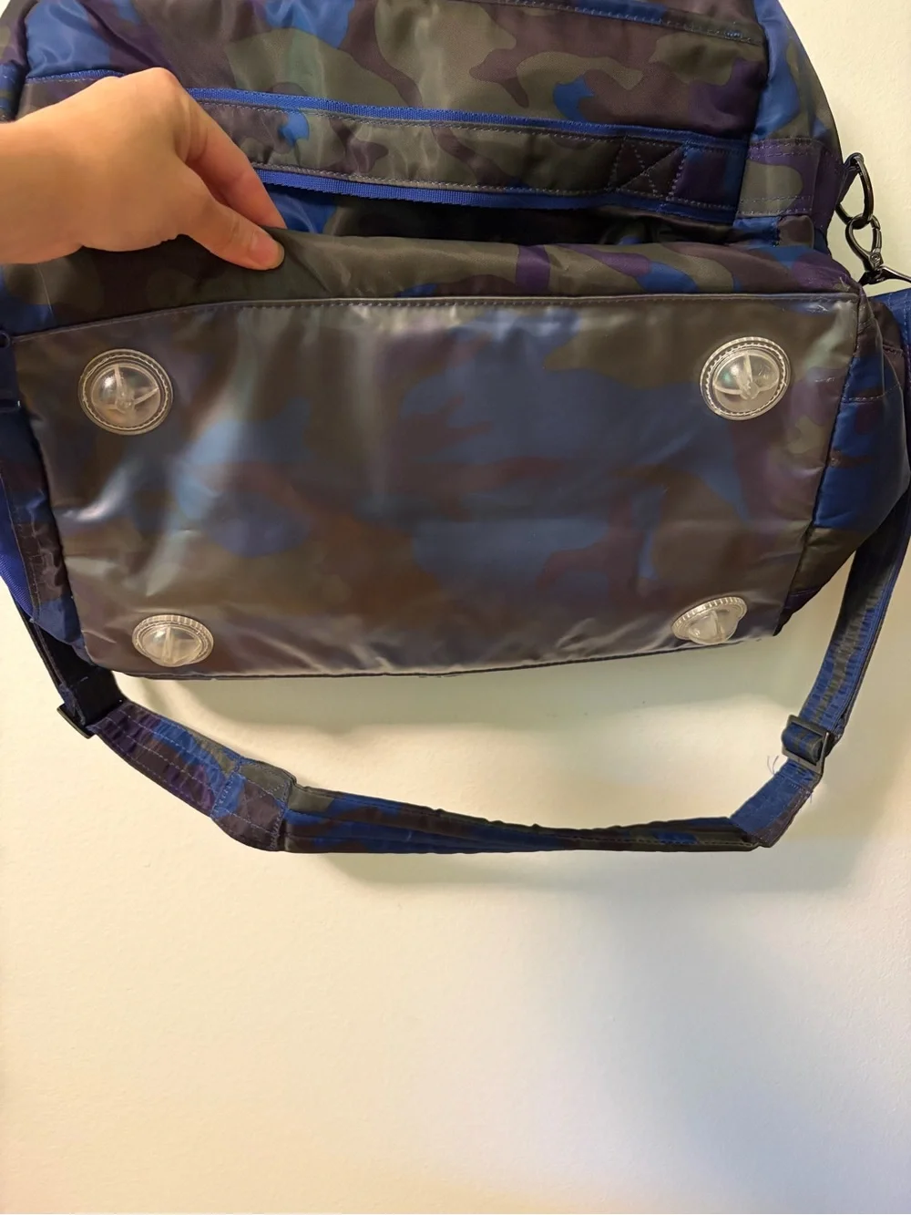 Lug Boxer Duffel Bag Blue Green Purple Camo Print